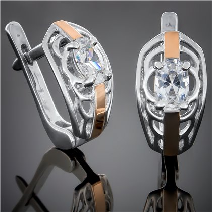 Сережки 412 перлина біла Rh Timofeev