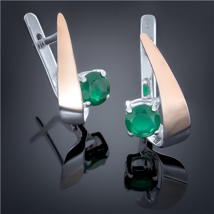 Сережки 406 хризоліт Rh Timofeev