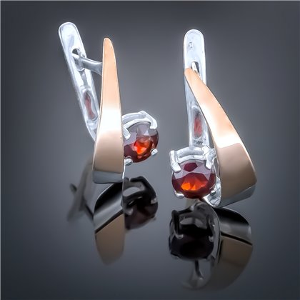 Сережки 406 альпініт червоний Rh Timofeev