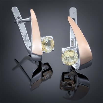 Сережки 406 альпініт жовтий Rh Timofeev