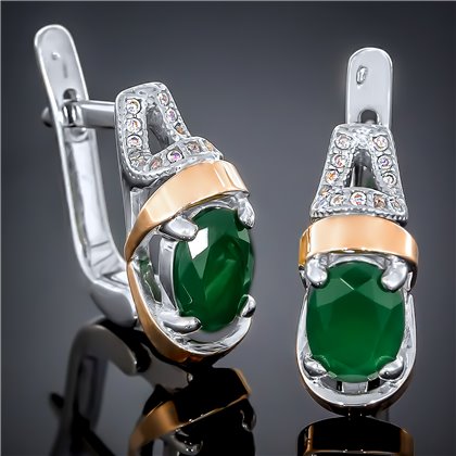 Сережки 404 альпініт зелений Rh Timofeev