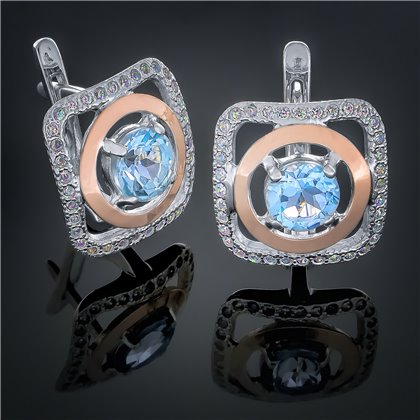 Сережки 403 хризоліт Rh Timofeev