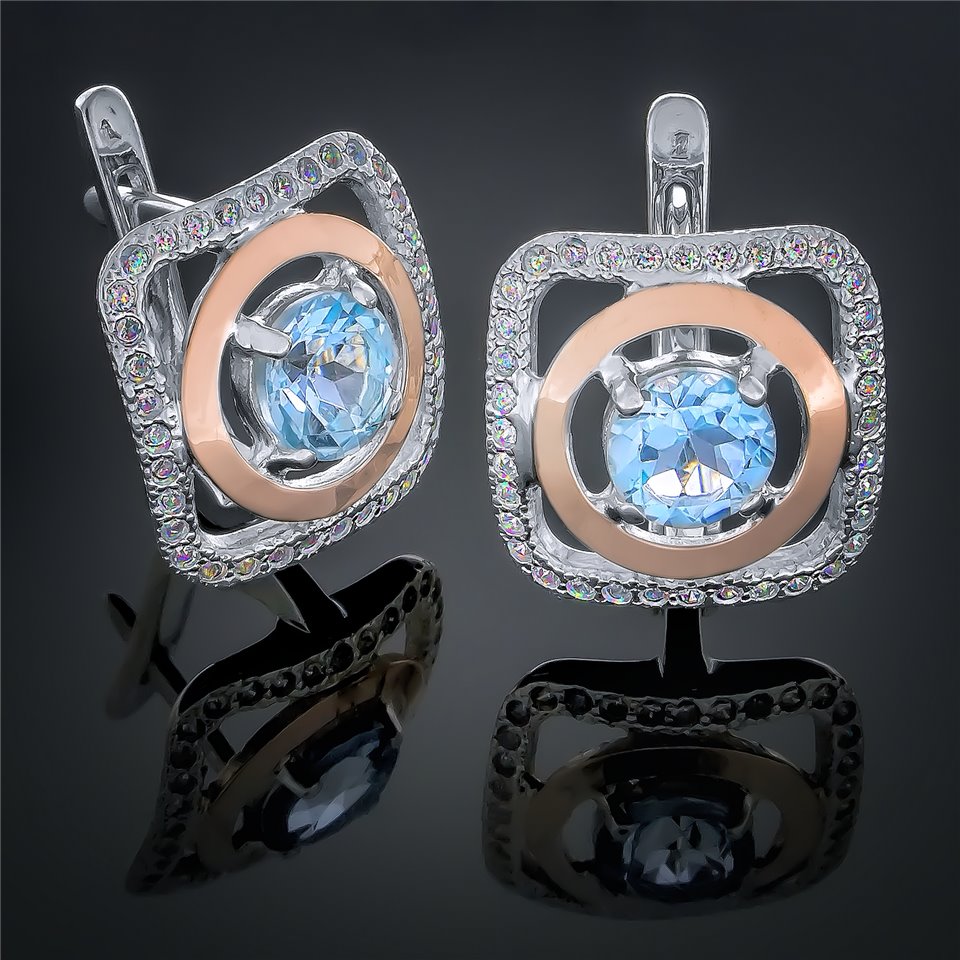 Сережки 403 хризоліт Rh Timofeev