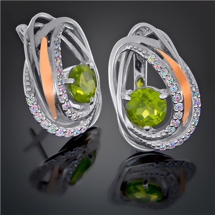 Сережки 402 альпініт зелений Rh Timofeev