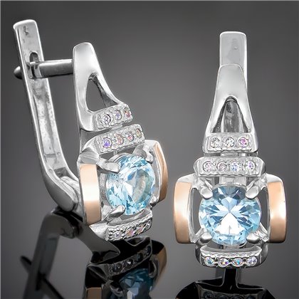 Сережки 400 альпініт блакитний Rh Timofeev