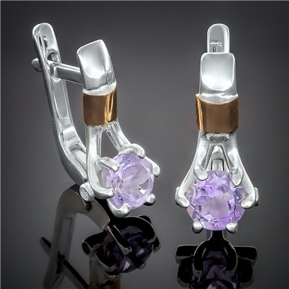 Сережки 398 цирконій чорний Rh Timofeev 2