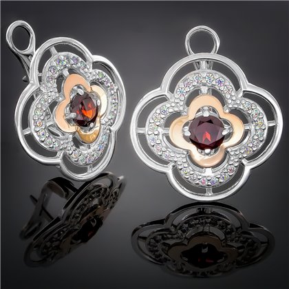 Сережки 395 альпініт червоний Rh Timofeev