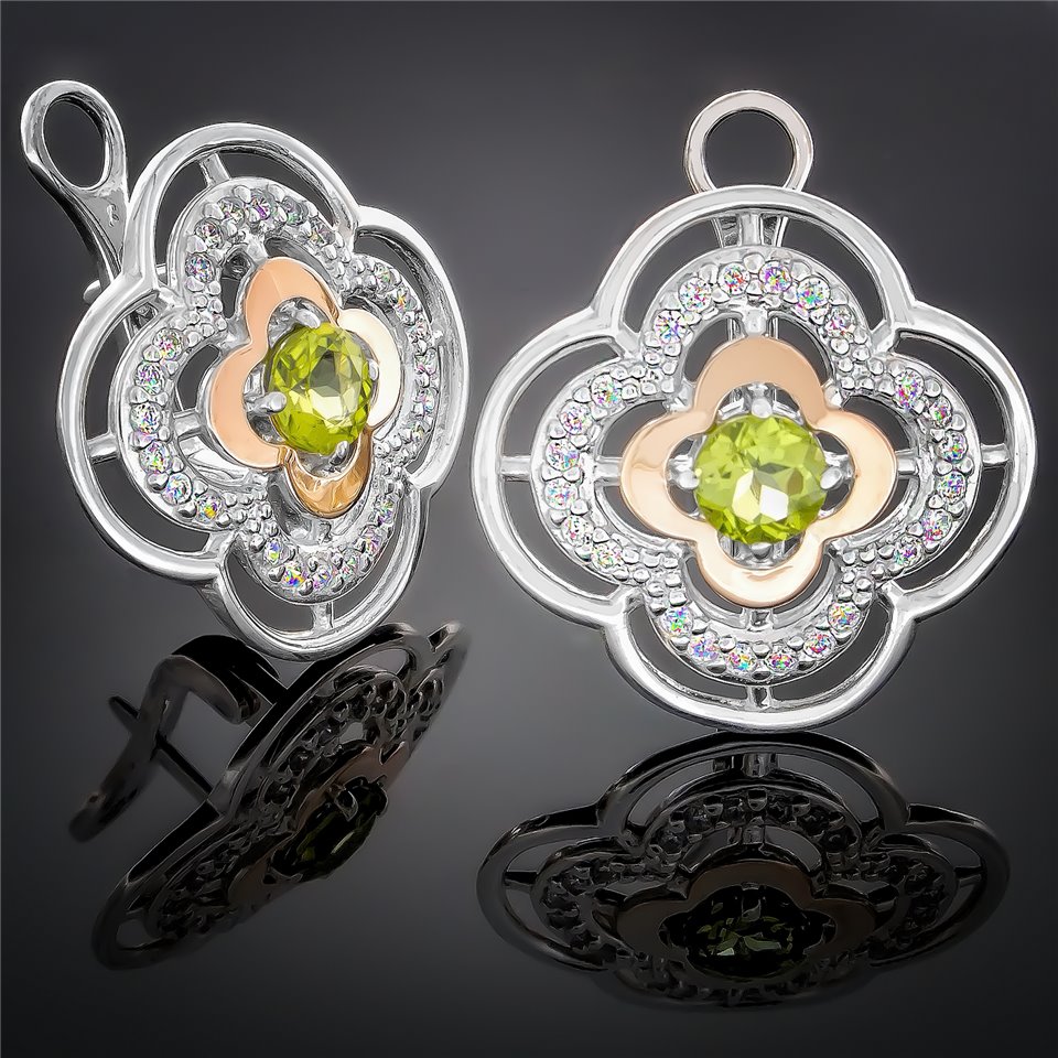 Сережки 395 альпініт зелений Rh Timofeev