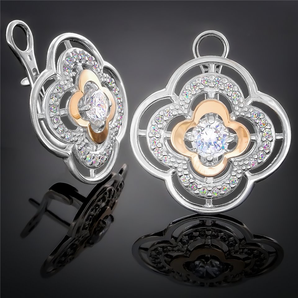 Сережки 395 топаз Rh Timofeev