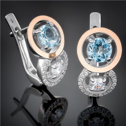 Сережки 394 альпініт синій Rh Timofeev 2