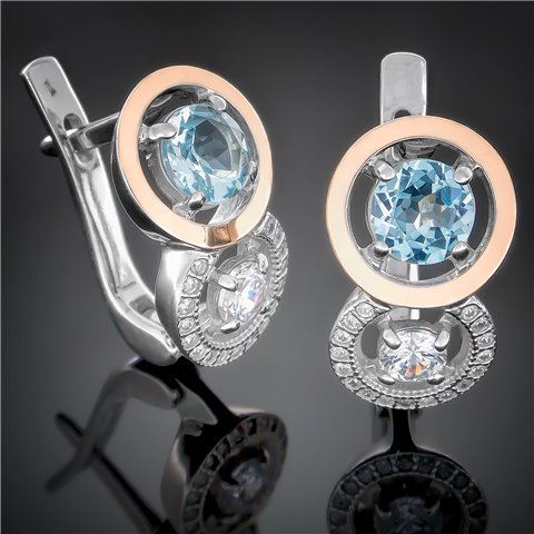 Сережки 394 альпініт синій Rh Timofeev