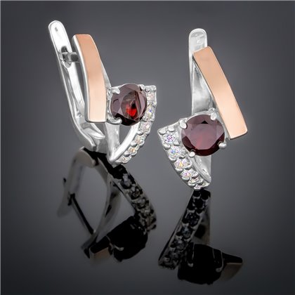 Сережки 391 альпініт червоний Rh Timofeev