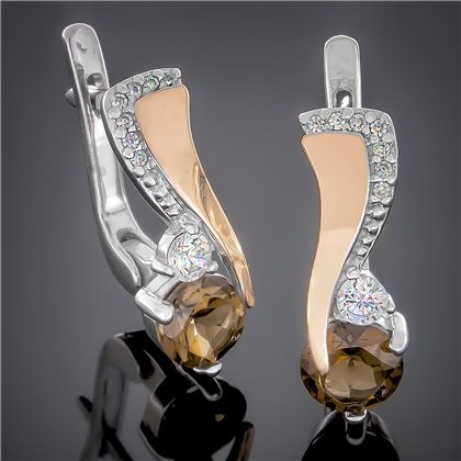 Сережки 389 альпініт жовтий Rh Timofeev