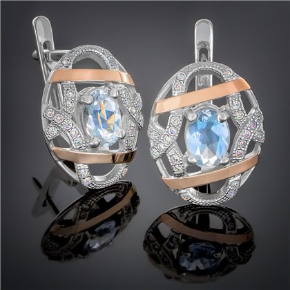 Сережки 388 аметист Timofeev