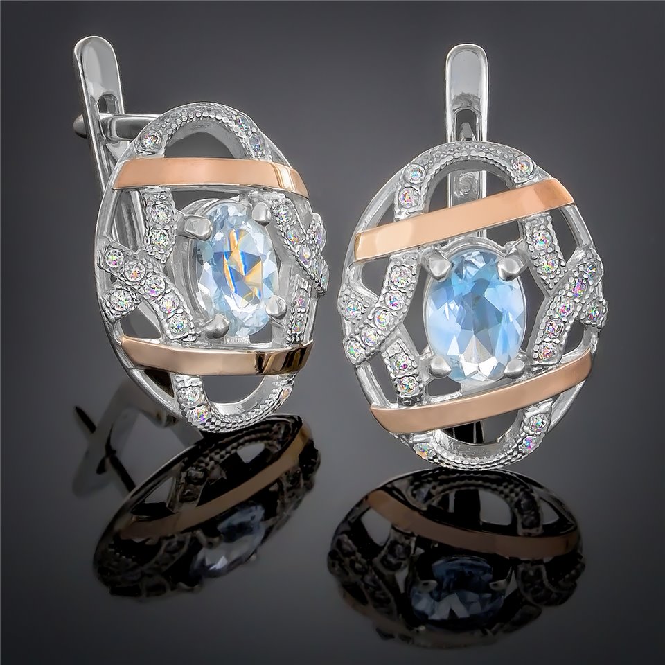 Сережки 388 аметист Timofeev