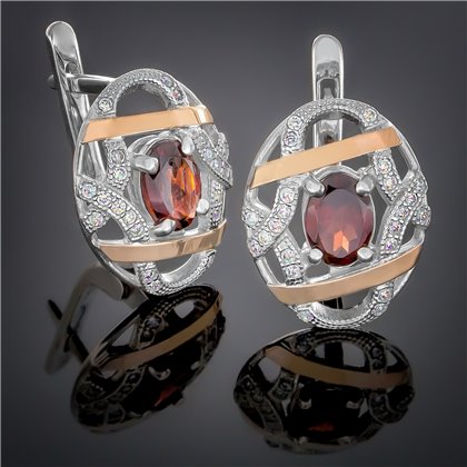 Сережки 388 альпініт червоний Rh Timofeev