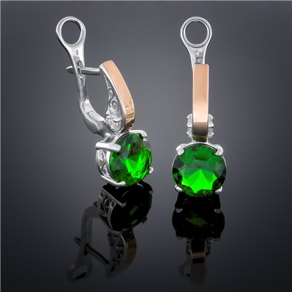 Сережки 384 альпініт смарагд Rh Timofeev