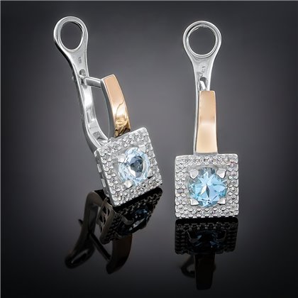 Сережки 380 аметист Rh Timofeev