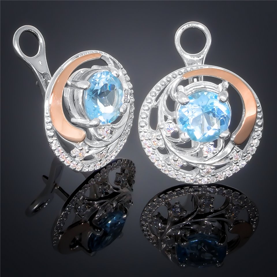 Сережки 378 альпініт блакитний Timofeev