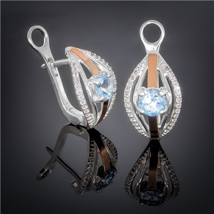 Сережки 377 топаз Timofeev