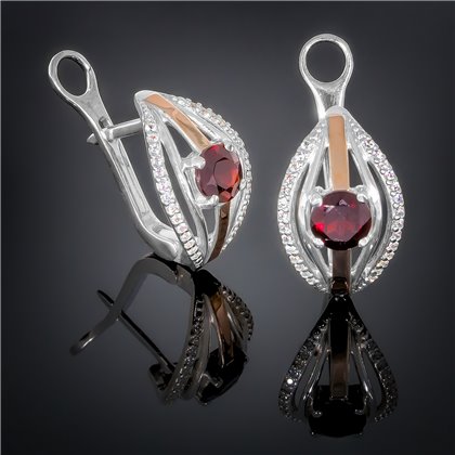 Сережки 377 цирконій чорний Rh Timofeev 2