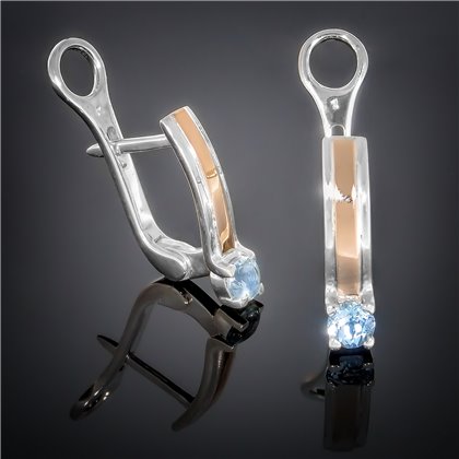 Сережки 376 альпініт синій Rh Timofeev