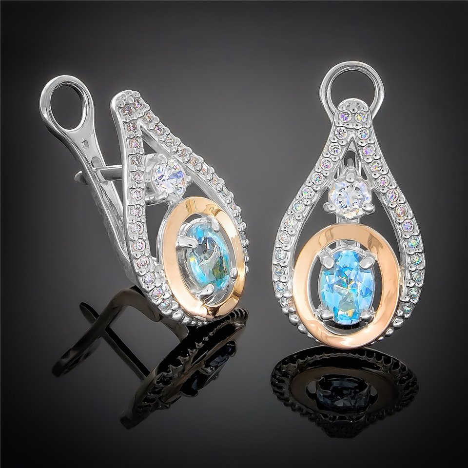 Сережки 373 топаз Timofeev