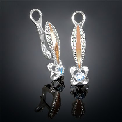 Сережки 371 топаз Rh Timofeev