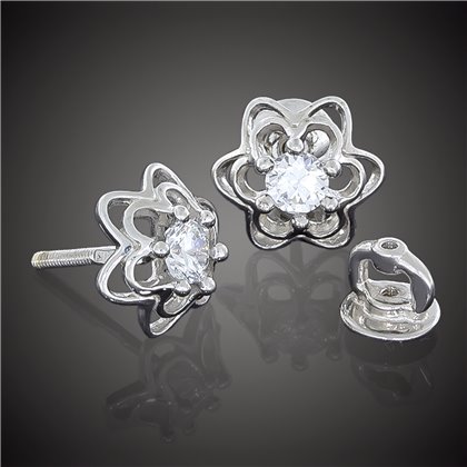 Сережки 010 перлина біла Timofeev