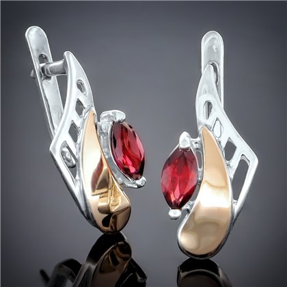 Сережки 77 гранат Rh Timofeev