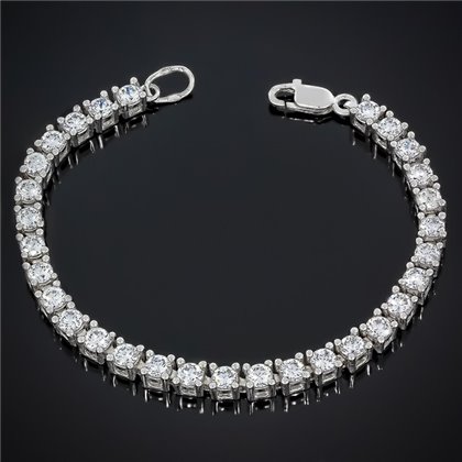 Браслет 638 цирконій білий Rh Timofeev