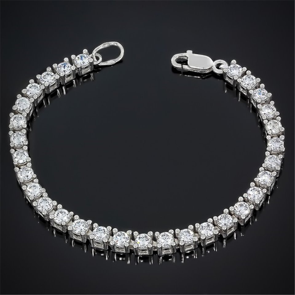 Браслет 638 цирконій білий Rh Timofeev