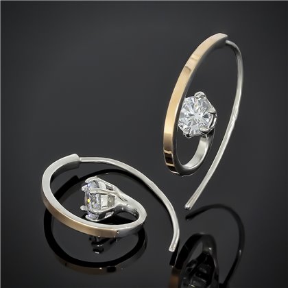 Сережки 660 цитрин Rh Timofeev