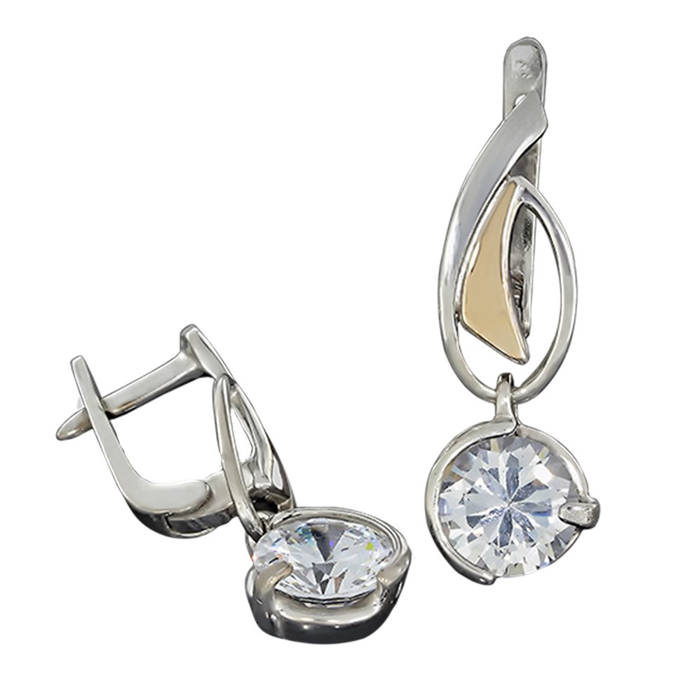 Сережки 645 аметист Rh Timofeev