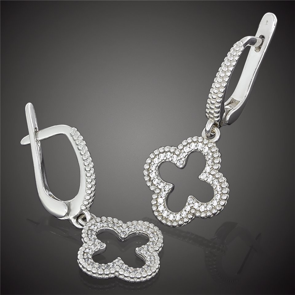 Сережки 632 цирконій чорний Rh Timofeev