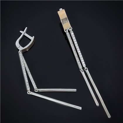 Сережки 625 цирконій з. Rh Timofeev