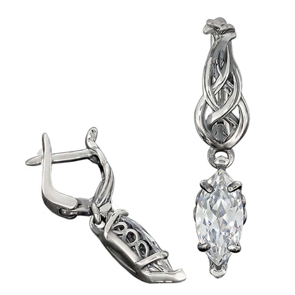 Сережки 615 цирконій чорний Timofeev