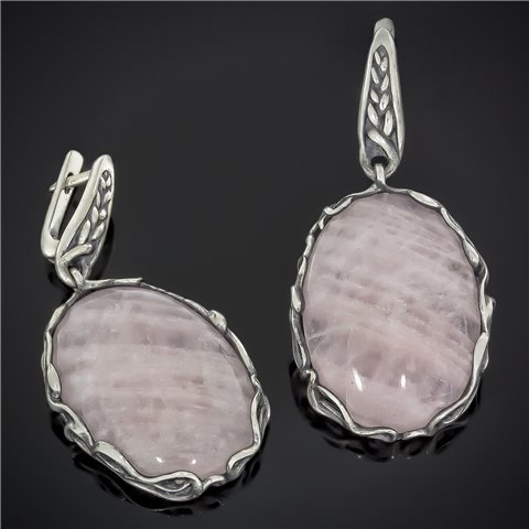 Сережки 614 авантюрин зелений Timofeev