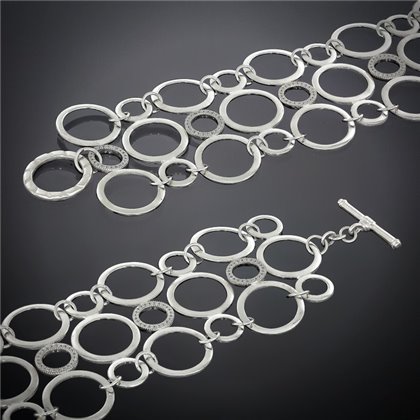 Браслет 650 цирконій білий Timofeev