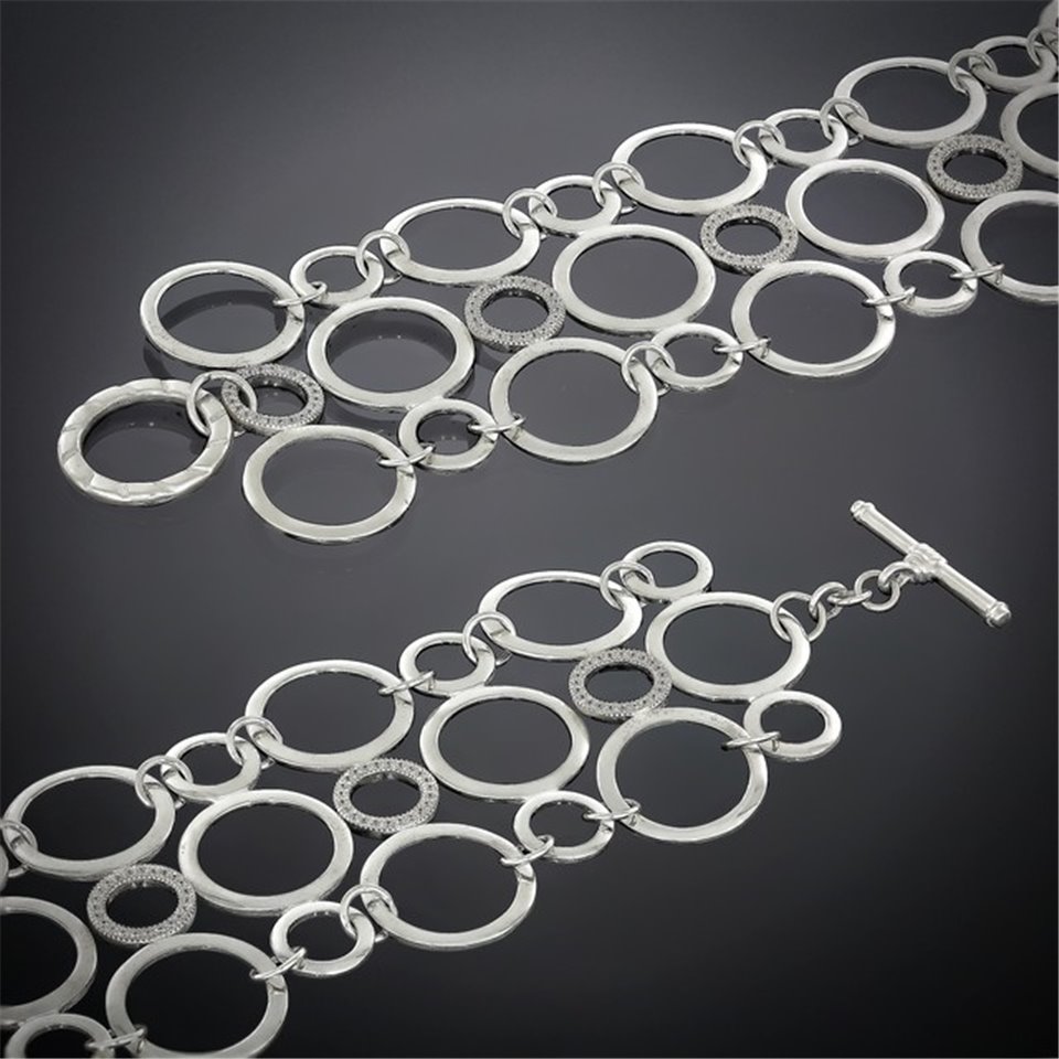 Браслет 650 цирконій білий Timofeev