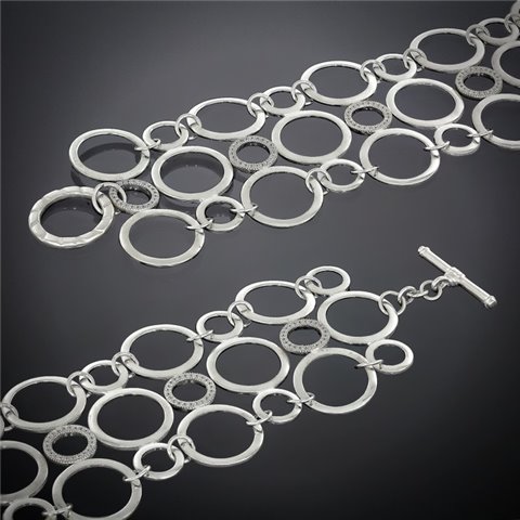 Браслет 650 цирконій білий Timofeev