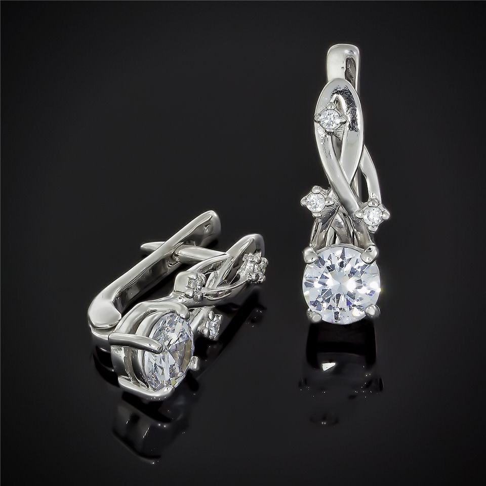 Сережки 607 кварц рожевий Timofeev