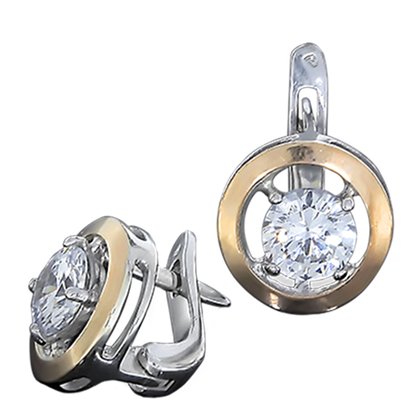 Сережки 606 кварц рожевий Rh Timofeev