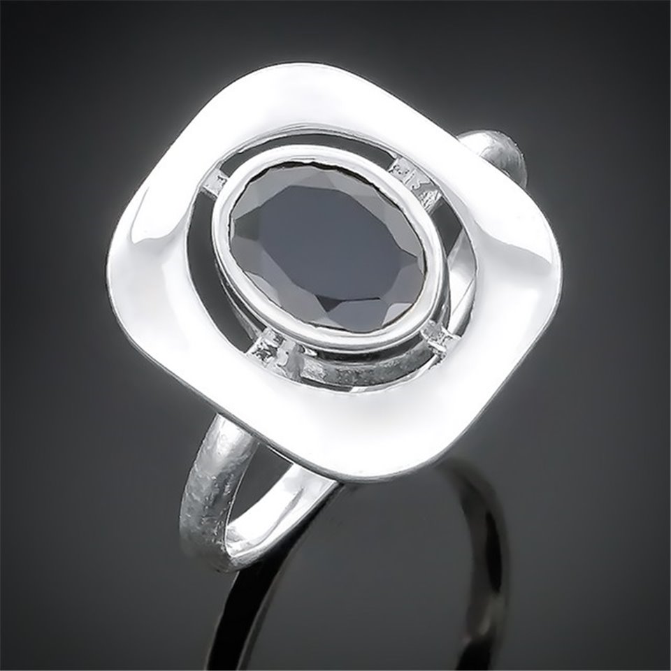 Перстень 175 цирконій чорний Rh Timofeev