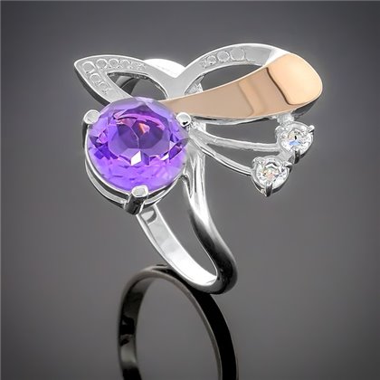 Перстень 177 аметист Rh Timofeev