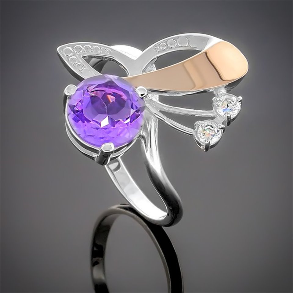 Перстень 177 аметист Rh Timofeev