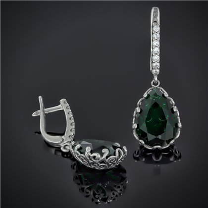 Сережки 602 альпініт зелений Rh Timofeev