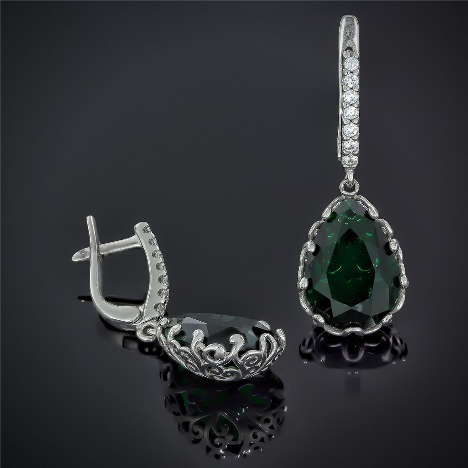 Сережки 602 альпініт зелений Rh Timofeev