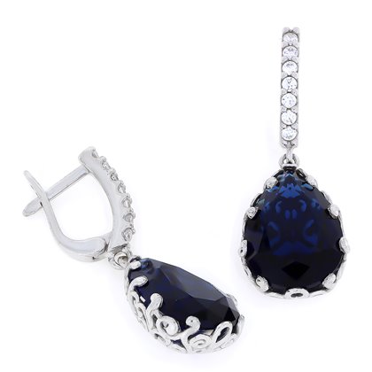 Сережки 602 альпініт блакитний Rh Timofeev