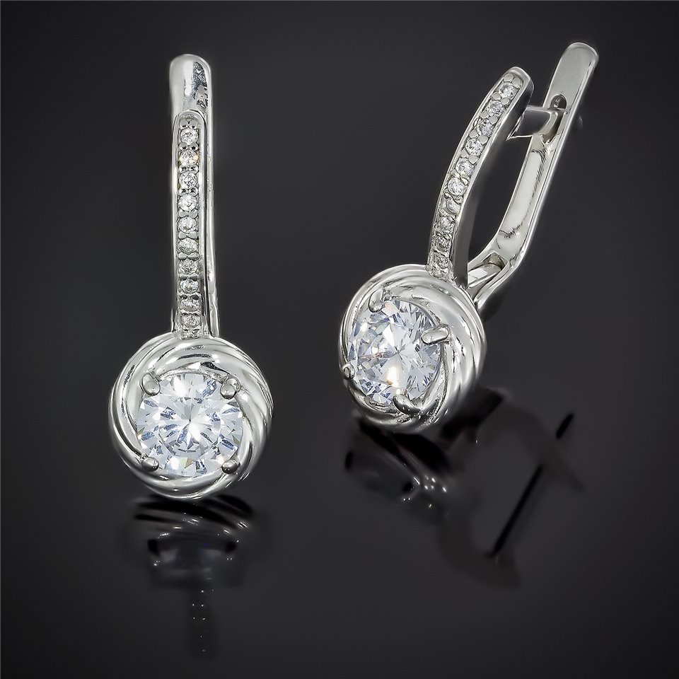 Сережки 598 раухтопаз Rh Timofeev